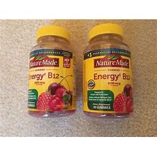 NEW (2-Pk) Nature Made Energy B12 1000Mcg Gummies Cherry/Berry 80 Ct Ea 01/2025