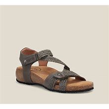 Taos Trulie Wedge Sandals For Women, Perfect For Walking & Travel, Plantar Fasciitis & Arch Support, Size 40, Dark Grey