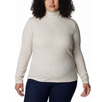 Columbia Sportswear Women's Boundless Ribbed Turtleneck Shirt Plus Size 2X - Dark Stone/Shark Marled | Eagle Eye Outfitters