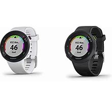 Garmin Forerunner 45S, 39mm Easy-To-Use GPS Running Watch With Coach Free Training Plan Support, White & Forerunner 45, 42mm Easy-To-Use GPS Running