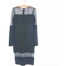 Missguided Dresses | Nwot Misguided Black Long Sleeve Lace Midi Dress Sz 12 | Color: Black | Size: 12