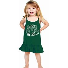 NCAA Michigan State Spartans Girls Infant Strappy Dress, 3-6 Months, Green - NEW