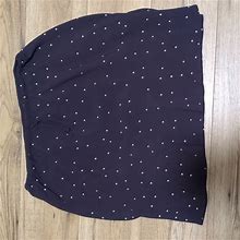 Madewell Skirts | Madewell Knee Length Navy With Star Print Skirt Size 4 | Color: Blue | Size: 4