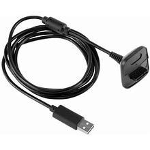 Esho For Xbox 360 Controller 2In1 Black USB Charging Cable Wire Charger