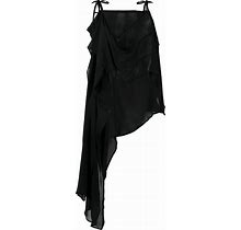 Ann Demeulemeester - Asymmetric Midi Dress - Women - Viscose - 38 - Black