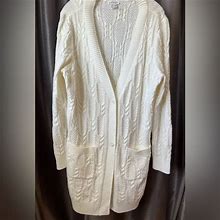 Venus Sweaters | Venus Ivory Button Front Cardigan | Color: Cream | Size: Xl