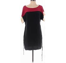 French Connection Casual Dress - Shift: Black Color Block Dresses - Women's Size 6