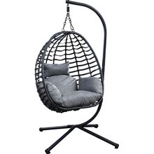 Topcraft Outdoor Wicker Swing Chair With Stand For Balcony