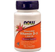 Now Vitamin D-3 Chewable Natural Fruit 1000 Iu - 180 Chewables