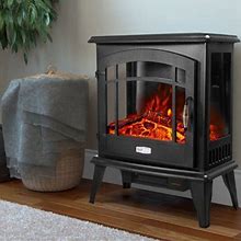 Barton Electric Fireplace Heater For Inside Home/Portable 1500W 20" 3 - Black
