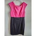 Connected Apparel Womens Sz 8 Knee Length Pencil Dress Hot Pink And Black