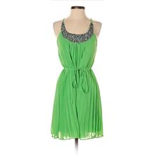 Esley Dresses | Esley Green Pleated Dress With Waist Tie Dress Nwt | Color: Green | Size: S