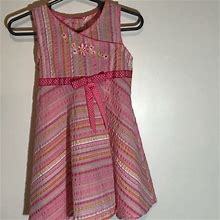 Youngland Dresses | Youngland Seersucker Striped Dress | Color: Pink/White | Size: 2Tg