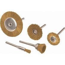 Chicago Electric Power Tools Brass Rotary Wheel And Brush Set, 5 Piece