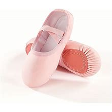 Girl's Solid Dancing Shoes, Comfy Soft Trendy Flat Shoes, Slip On Shoes For Training/Yoga/Sports Brand-New,Temu