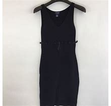 Ann Taylor Womens Petite Dress Black Knit Dress