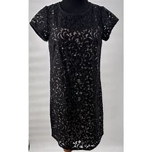 Loft Dresses | Ann Taylor Loft Black Lace Lined Dress Size 6P Petites New $98 Pretty Romantic | Color: Black | Size: 6P
