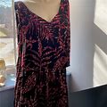 Artisan Ny Dresses | Artisan Ny Black /Red Floral Print Ladies Dress 10 New With Tags Fully Lined | Color: Black/Red | Size: 10