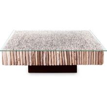 Phillips Collection - Manhattan Coffee Table, Square, With Glass - PH64007