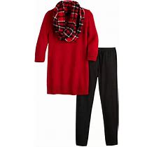 Girls 7-16 IZ Byer Sweater Tunic, Leggings & Scarf Set In Regular & Plus Size