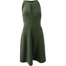 Guess Dresses | Guess Women's Lace-Up Halter Dress (0, Olive) | Color: Green | Size: 0