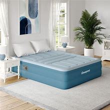 Beautyrest Lumbar Support 18 in. Queen Air Mattress With Built-In Pump - Inflatable Bed With Raised Lumbar Support Zone