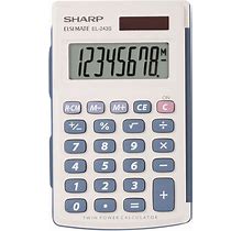 Sharp EL-243SB 8-Digit Pocket Calculator, Gray/Blue - SHREL243SB