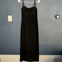 Ann Taylor Dresses | Petite Length Long Black Strappy Dress | Color: Black | Size: 2P