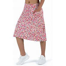 Beroy Women's Midi Length Skorts Skirts With 3 Pockets Modest Skirts Women's 24" Knee Length Skort