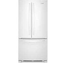 33 in. 22 Cu. Ft. French Door Refrigerator In White With Water Dispenser