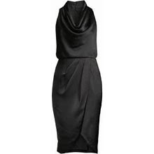 Aidan Mattox Women's Cowl-Neck Cocktail Dress - Black - Size 10