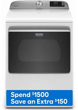 Maytag SMART Capable 7.4-Cu Ft Smart Electric Dryer (White) | MED6230HW