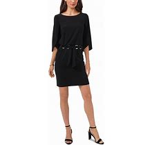 MSK Womens Tulip-Sleeve Mini Belted Fit & Flare Dress Petites BHFO 5803