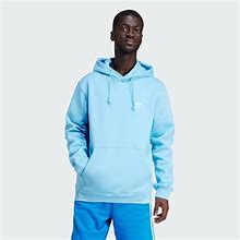 Adidas Trefoil Essentials Hoodie Semi Blue Burst S - Mens Originals Hoodies & Sweatshirts