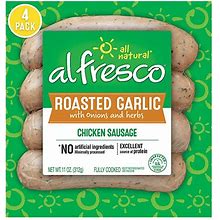 Al Fresco All Natural Roasted Garlic Fully Cooked Chicken Sausage 11Oz
