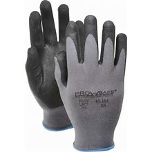 PRO-SAFE Work Gloves: Size X-Small, Nitrile-Coated Nylon, General Purpose - Black & Gray, 7.7" OAL, Not Lined, Lint Free | Part 45-101-XS
