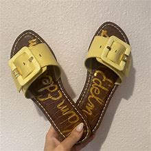 Sam Edelman Shoes | Sam Edelman Gaige Slide Sandals Yellow - Brand New W/ Box | Color: Brown/Yellow | Size: 5.5