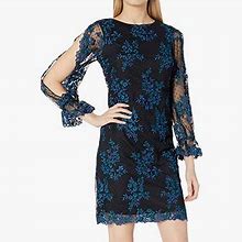 Taylor Dresses Dresses | Taylor Dresses Embroidered Lace Dress | Color: Black/Blue | Size: 14