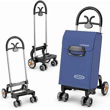Costway Folding Shopping Cart Utility Hand Truck With Rolling Swivel - See Details