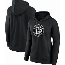 Women's Fanatics Branded Black Brooklyn Nets Team Primary Logo Pullover Hoodie