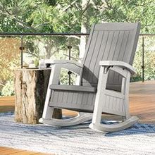 Suncast Rocking Chair With Storage Gray And White