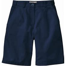L.L.Bean | Women's Wrinkle-Free Bayside Shorts, Ultra High-Rise Hidden Comfort Waist 9" Navy 18W, Twill