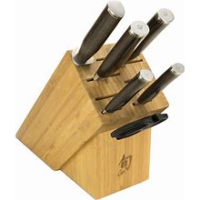 Shun Cutlery Premier 7-Piece Essential Block Set, Kitchen Knife And Knife Block Set, Includes 8" Chef's Knife, 4" Paring Knife, 6.5" Utility Knife,
