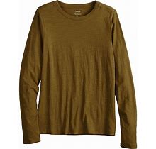 Women's Adaptive Sonoma Goods For Life® Easy Dressing Long Sleeve Top, Size: Small, Dark Green