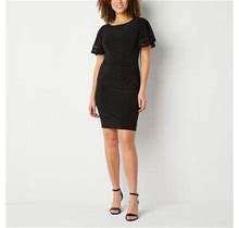Jessica Howard Short Sleeve Sheath Dress | Black | Womens 18 | Dresses Sheath Dresses