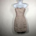 H&M Dresses | H&M Nude Pleated Strapless Dress Size 2 | Color: Cream | Size: 2