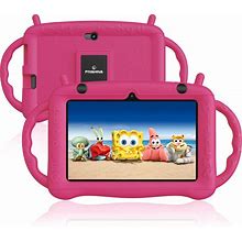Fivahiva Kids Tablet, 7 Inch Android 12.0 Tablet For Kids 2-6, 2GB 32GB Toddler Tablet With Bluetooth, Wifi, GMS, Parental Control, Dual Camera, Shockproof Case, Educational, Games