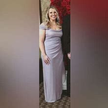 Alex Evenings Dresses | Alex Evening Gown. Size 6. Lavender With Shimmery Glitter Detail. | Color: Purple | Size: 6