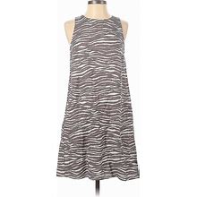 Ann Taylor LOFT Casual Dress - A-Line: Brown Animal Print Dresses - Women's Size 0