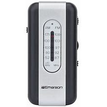 Emerson Er-7002 Portable Am/FM Radio | Black | One Size | Portable Audio Radios | Radio Tuner|Volume Control